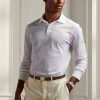 Cămăși polo albe Ralph Lauren, personalizate, slim fit, din piqué