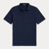 Cămăși polo cu fermoar din plasă elastică Ralph Lauren pentru bărbați bleumarin Cămăși polo cu fermoar din plasă elastică Ralph Lauren pentru bărbați bleumarin