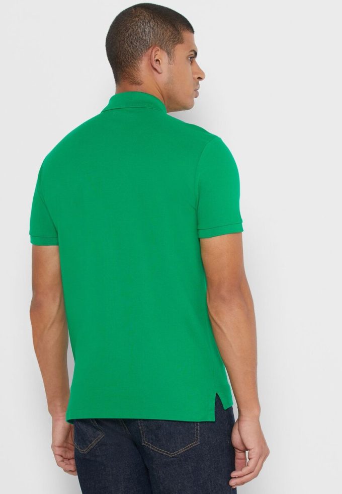 Cămăși polo cu plasă de bază Ralph Lauren verzi pentru bărbați