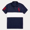Cămăși polo cu plasă Ralph Lauren Big Pony pentru bărbați bleumarin/alb