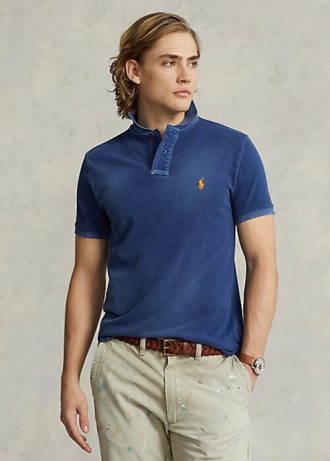 Cămăși polo cu plasă reparată pentru bărbați, Ralph Lauren, cu ochiuri clasice Cămăși polo cu plasă reparată pentru bărbați, Ralph Lauren, cu ochiuri clasice