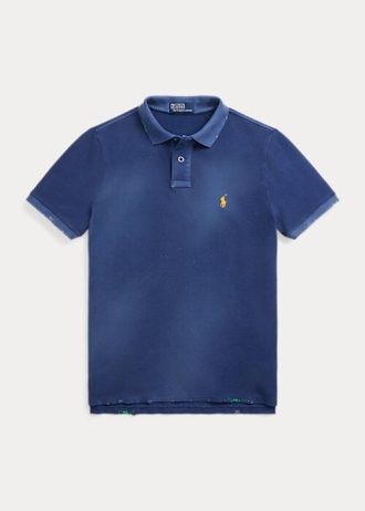 Cămăși polo cu plasă reparată pentru bărbați, Ralph Lauren, cu ochiuri clasice Cămăși polo cu plasă reparată pentru bărbați, Ralph Lauren, cu ochiuri clasice