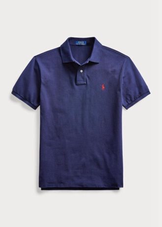 Cămăși polo cu plasă slim Fit Ralph Lauren pentru bărbați bleumarin Cămăși polo cu plasă slim Fit Ralph Lauren pentru bărbați bleumarin