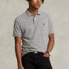 Cămăși polo cu plasă subțire Ralph Lauren gri pentru bărbați