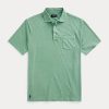 Cămăși polo din bumbac-in, verzi, pentru bărbați, Ralph Lauren, cu tăiere clasică
