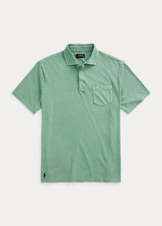 Cămăși polo din bumbac-in, verzi, pentru bărbați, Ralph Lauren, cu tăiere clasică Cămăși polo din bumbac-in, verzi, pentru bărbați, Ralph Lauren, cu tăiere clasică