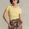 Cămăși polo din cașmir, de culoare galbenă, pentru femei Ralph Lauren Cămăși polo din cașmir, de culoare galbenă, pentru femei Ralph Lauren
