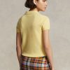 Cămăși polo din cașmir, de culoare galbenă, pentru femei Ralph Lauren Cămăși polo din cașmir, de culoare galbenă, pentru femei Ralph Lauren