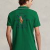 Cămăși polo din plasă cu cremă polo Ralph Lauren, verzi, pentru bărbați