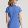 Cămăși polo din plasă cu plăcuțe festone Ralph Lauren pentru femei albastre