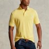 Cămăși polo galbene Ralph Lauren, personalizate, slim cu plasă, pentru bărbați