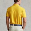 Cămăși polo galbene Ralph Lauren, personalizate, slim cu plasă, pentru bărbați