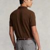 Cămăși polo maro pentru bărbați Ralph Lauren personalizate slim cu plasă