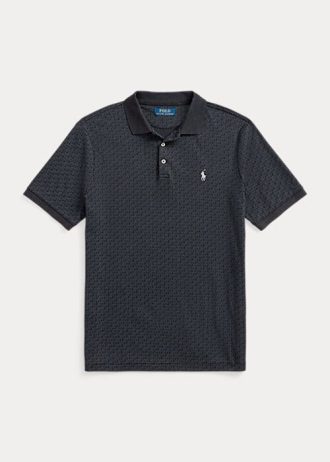 Cămăși polo negru pentru bărbați Ralph Lauren Classic Fit din bumbac moale Cămăși polo negru pentru bărbați Ralph Lauren Classic Fit din bumbac moale