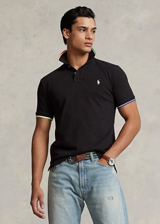 Cămăși polo negru pentru bărbați Ralph Lauren Classic Fit Mesh Cămăși polo negru pentru bărbați Ralph Lauren Classic Fit Mesh