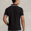 Cămăși polo negru pentru bărbați Ralph Lauren Classic Fit Mesh