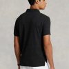 Cămăși polo negru pentru bărbați Ralph Lauren, personalizate, slim cu plasă