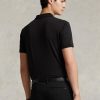 Cămăși polo negru pentru bărbați Ralph Lauren, personalizate, slim fit, din bumbac moale
