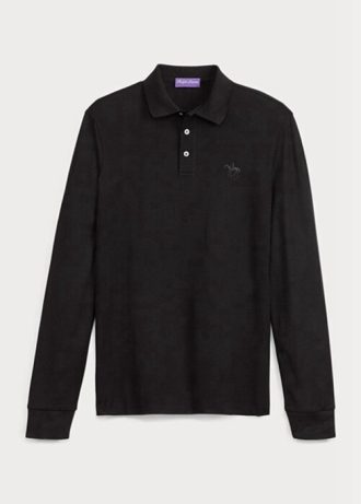 Cămăși polo negru pentru bărbați Ralph Lauren personalizate slim fit piqué Cămăși polo negru pentru bărbați Ralph Lauren personalizate slim fit piqué