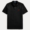 Cămăși polo negru pentru bărbați Ralph Lauren The Iconic Mesh