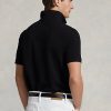 Cămăși polo negru pentru bărbați Ralph Lauren The Iconic Mesh