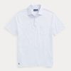Cămăși polo pentru bărbați, albastru deschis, personalizate, din bumbac și in, pentru bărbați