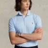 Cămăși polo pentru bărbați, albastru, Ralph Lauren, personalizate, slim fit, din bumbac moale