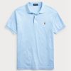 Cămăși polo pentru bărbați, albastru, Ralph Lauren, personalizate, slim fit, din bumbac moale