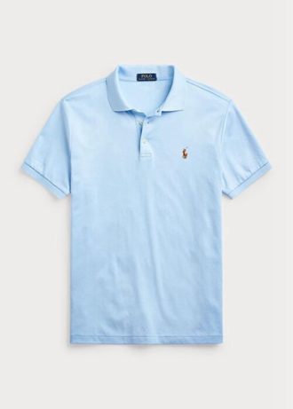 Cămăși polo pentru bărbați, albastru, Ralph Lauren, personalizate, slim fit, din bumbac moale Cămăși polo pentru bărbați, albastru, Ralph Lauren, personalizate, slim fit, din bumbac moale