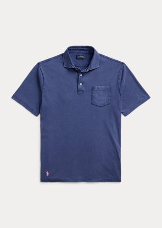 Cămăși polo pentru bărbați, din bumbac și in, Ralph Lauren, culoarea clasică Cămăși polo pentru bărbați, din bumbac și in, Ralph Lauren, culoarea clasică