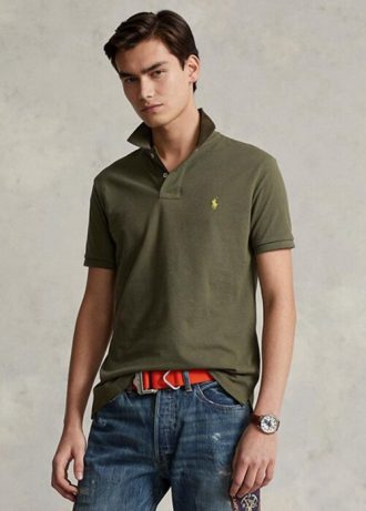 Cămăși polo pentru bărbați Ralph Lauren, personalizate, cu ochiuri subțire, din plasă Cămăși polo pentru bărbați Ralph Lauren, personalizate, cu ochiuri subțire, din plasă