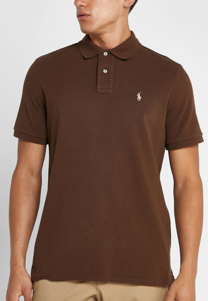 Cămăși polo Ralph Lauren Classic Fit Essential pentru bărbați maro