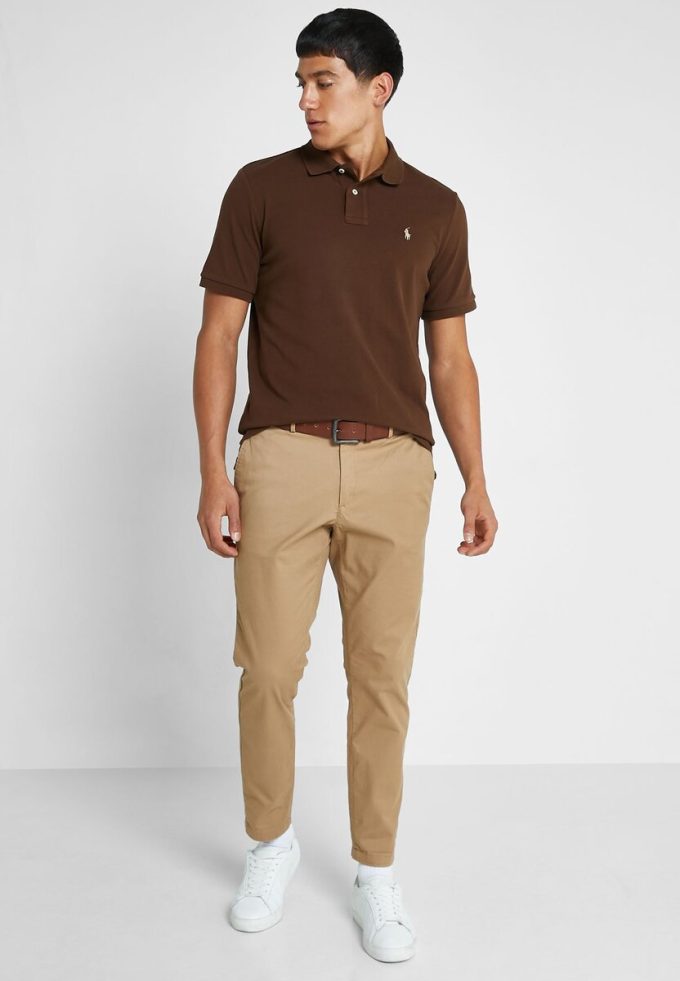 Cămăși polo Ralph Lauren Classic Fit Essential pentru bărbați maro
