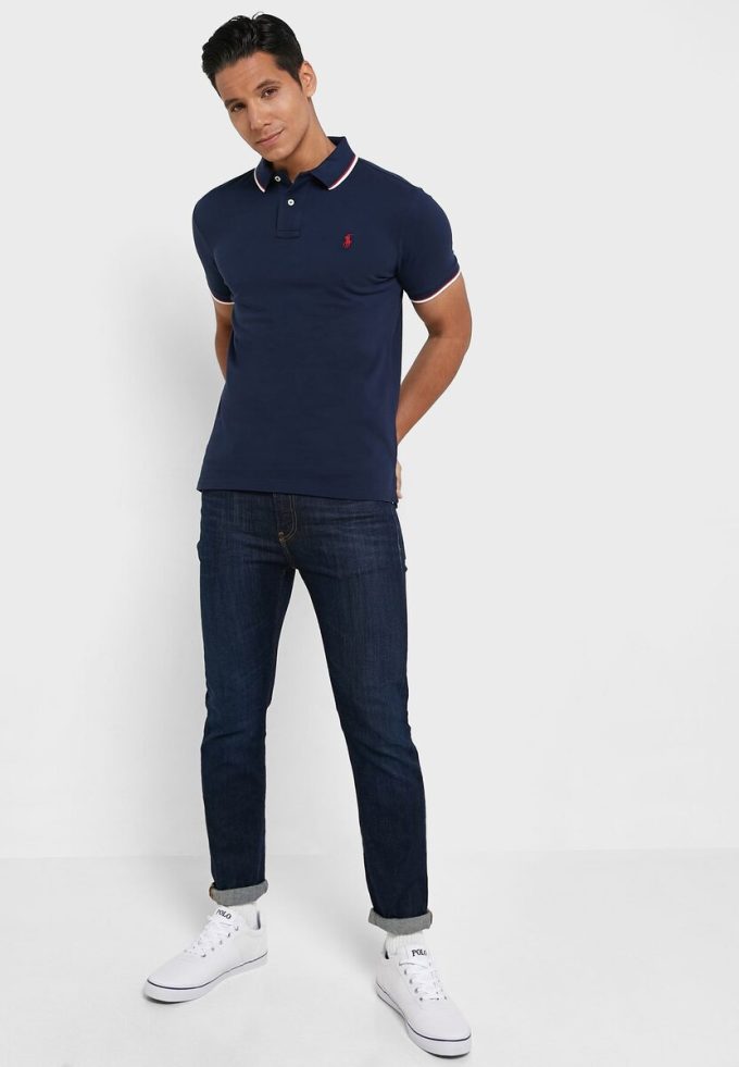 Cămăși polo Ralph Lauren Essential pentru bărbați bleumarin