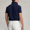 Cămăși polo Ralph Lauren pentru bărbați, cu crestă, cu ochiuri clasice Cămăși polo Ralph Lauren pentru bărbați, cu crestă, cu ochiuri clasice
