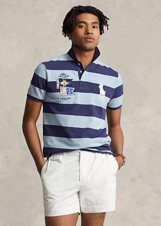 Cămăși polo Ralph Lauren, personalizate, cu ochiuri subțire, Big Pony, pentru bărbați Cămăși polo Ralph Lauren, personalizate, cu ochiuri subțire, Big Pony, pentru bărbați