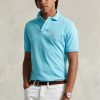 Cămăși polo Ralph Lauren personalizate pentru bărbați, cu ochiuri subțire, albastre