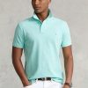 Cămăși polo Ralph Lauren personalizate pentru bărbați, cu ochiuri subțire, albastre