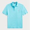 Cămăși polo Ralph Lauren personalizate pentru bărbați, cu ochiuri subțire, albastre