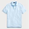 Cămăși polo Ralph Lauren personalizate pentru bărbați, cu ochiuri subțire, albastre