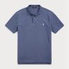 Cămăși polo Ralph Lauren personalizate pentru bărbați, cu ochiuri subțire, albastre