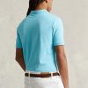 Cămăși polo Ralph Lauren personalizate pentru bărbați, cu ochiuri subțire, albastre