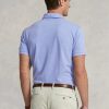 Cămăși polo Ralph Lauren personalizate pentru bărbați, cu ochiuri subțire, albastre