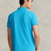 Cămăși polo Ralph Lauren personalizate pentru bărbați, cu ochiuri subțire, albastre