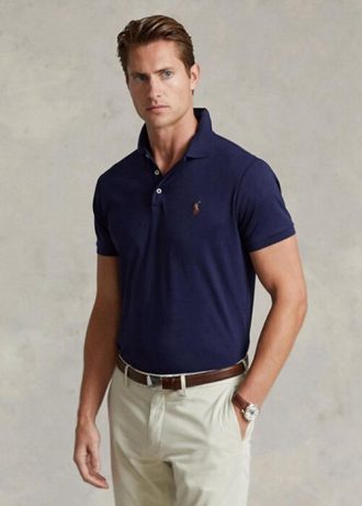 Cămăși polo Ralph Lauren, personalizate, slim fit, din bumbac moale, pentru bărbați