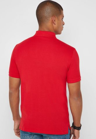 Cămăși polo roșii pentru bărbați Ralph Lauren Basic Mesh