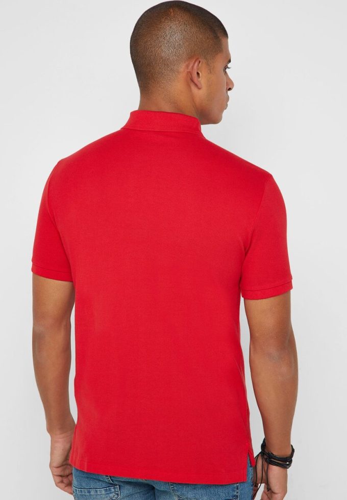Cămăși polo roșii pentru bărbați Ralph Lauren Basic Mesh Cămăși polo roșii pentru bărbați Ralph Lauren Basic Mesh