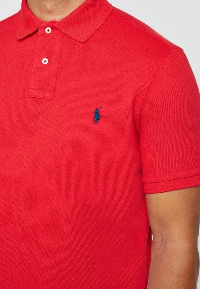 Cămăși polo roșii pentru bărbați Ralph Lauren Basic Mesh Cămăși polo roșii pentru bărbați Ralph Lauren Basic Mesh