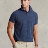 Cămăși polo slim cu plasă Ralph Lauren pentru bărbați albaștri Cămăși polo slim cu plasă Ralph Lauren pentru bărbați albaștri