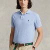 Cămăși polo slim cu plasă Ralph Lauren pentru bărbați albaștri Cămăși polo slim cu plasă Ralph Lauren pentru bărbați albaștri